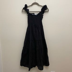 Hill House Home Sheer Black Swiss Polka Dot Nap Dress